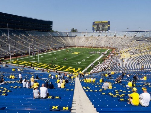 Big House Stadium ligger i Michigan, USA
