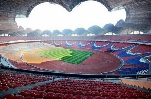 Rungrado-stadion ligger i Nordkorea 