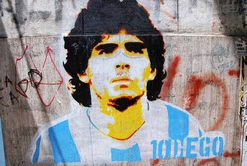 Fodboldspilleren Maradona 