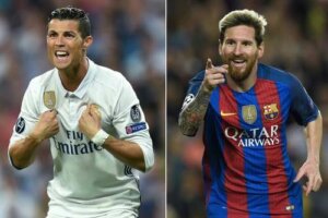 Rivalità tra Messi e Ronaldo: due foto dei due calciatori