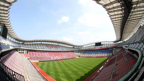 Stadio Kashima visto dall'interno.