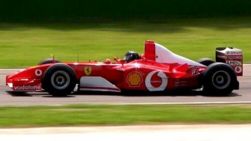 Ferrari F2002, en av de beste bilene i historien til Formel 1 gjennom tidene.