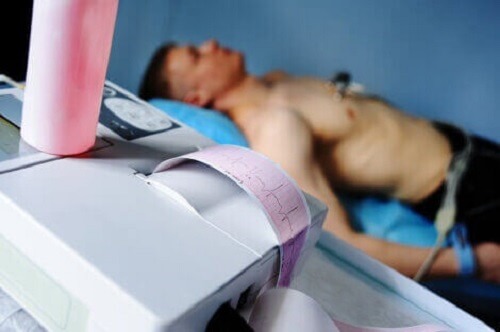 Et elektrokardiogram før trening.