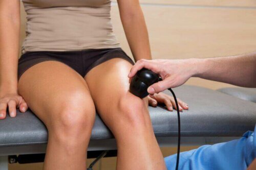 Ultrasound behandeling door fysiotherapeut