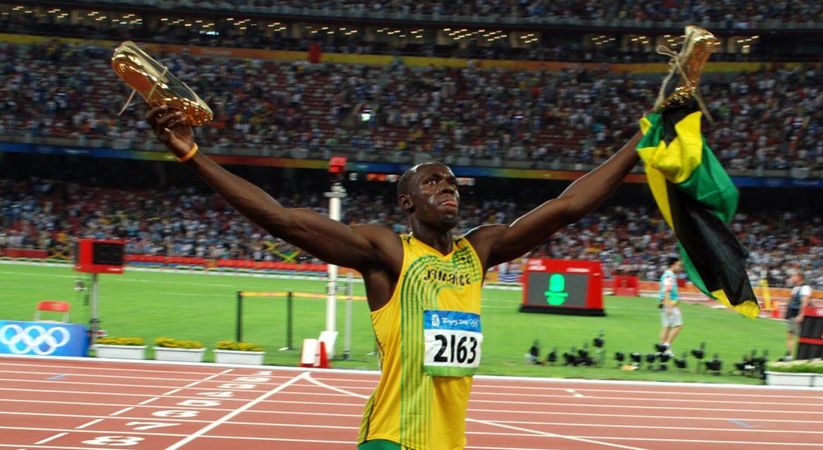 Bolt em uma prova de atletismo