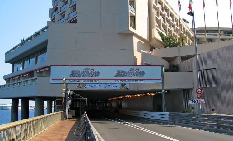 O túnel é um outro símbolo do circuito de Mônaco