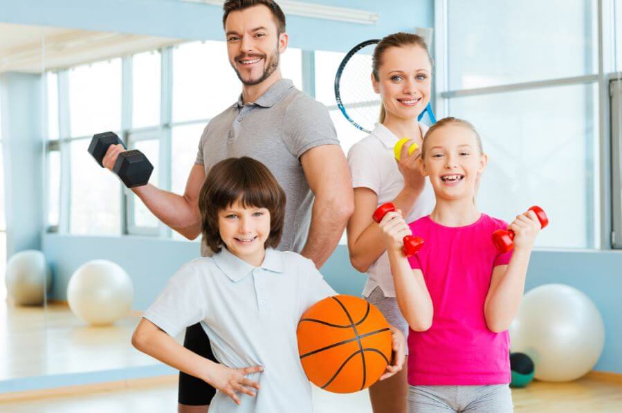 Exercitar-se com a família: mais diversão
