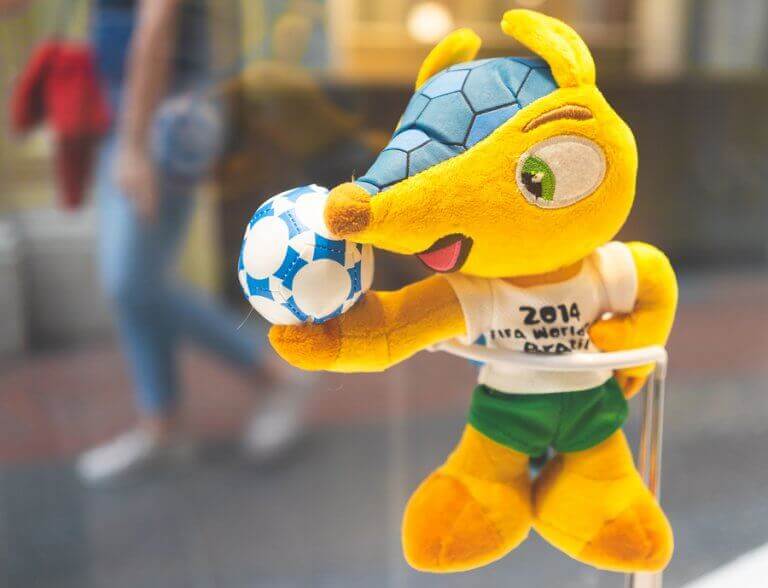 Os mascotes da Copa do Mundo de futebol