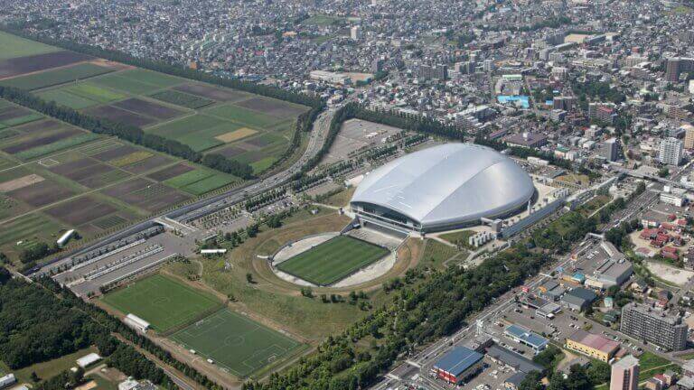 O Sapporo Dome é outro dos estádios de futebol das Olimpíadas de Tóquio.