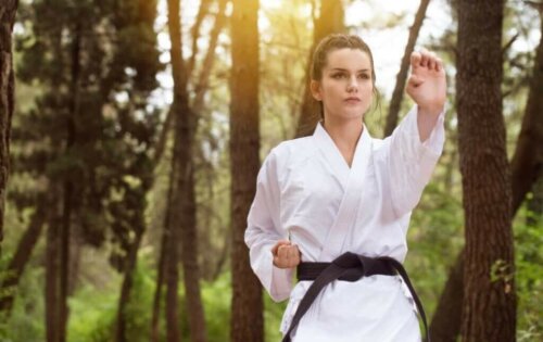 Judo yapan kadın