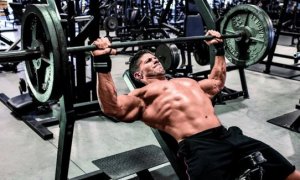 Man doing bench press