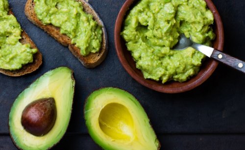 bowl of guacamole avocado toast