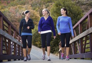 Women walking to lose fat