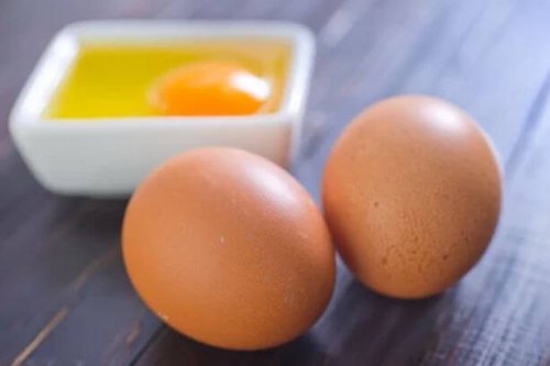 eating eggs with yolk