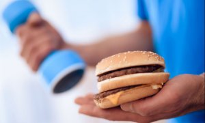 Exercise or eat a hamburger?