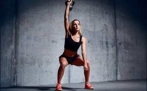 Try goblet squats with kettlebell weights