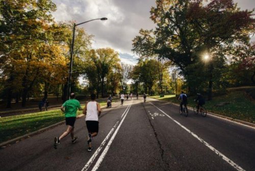 people running outside on path running outdoors or at the gym
