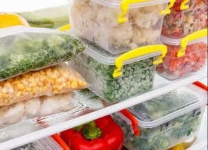 Healthy food in the freezer.