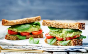 Two avocado sandwiches