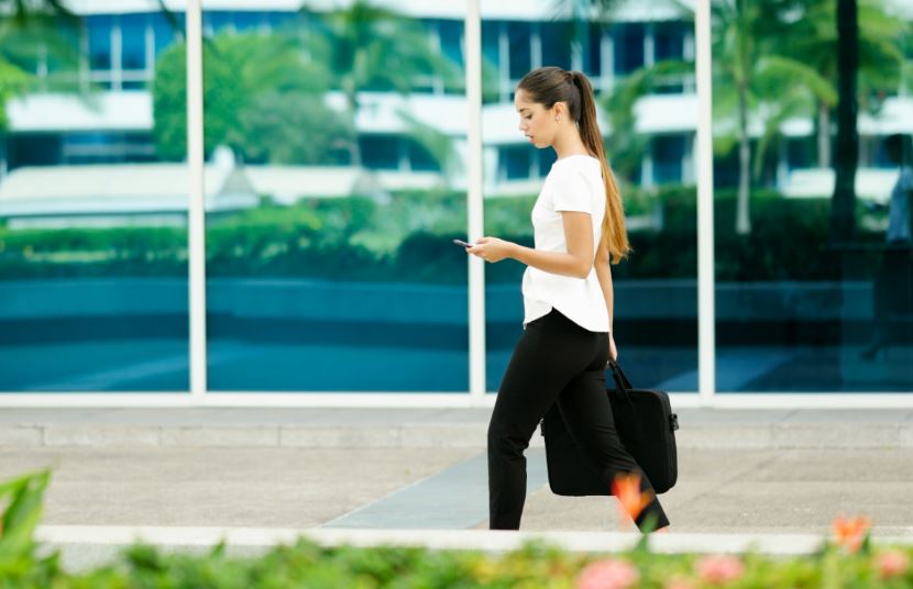 walking to work