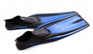 Swimming fins.