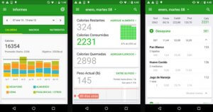 App counting calories.
