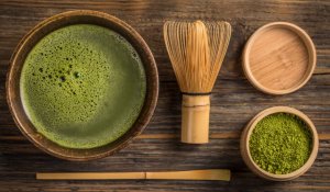 Elements for making green tea.