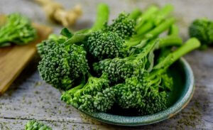 Bowl of bimi florets.