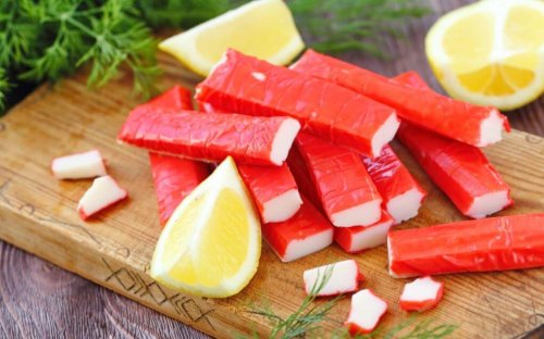crab sticks fish derivative