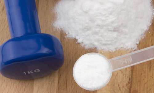 dumbbell and l-carnitine powder