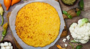 Pizza with couliflower dough.