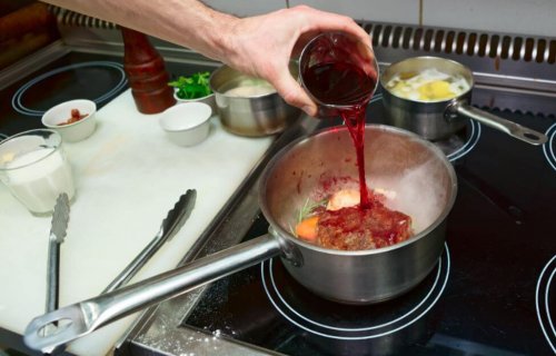 Red wine is used for heavy meat dishes.
