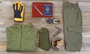 Elements to go hiking.