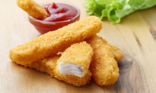Breaded fish sticks