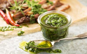 Cold Sauces: green sauce.
