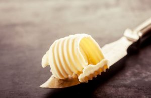 Margarine on a knife