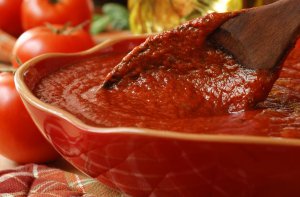 A bowl of homemade tomato sauce