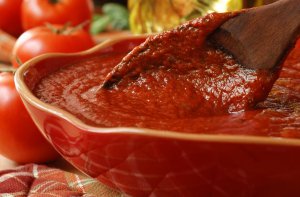 A bowl of homemade tomato sauce