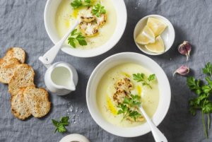 Two bowls of cauliflower sauce