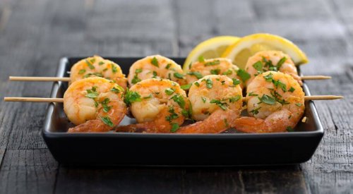 Tapas shrimp skewers