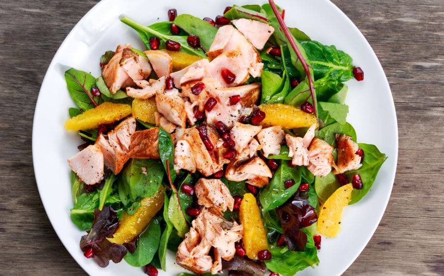 Three Salad Recipes with Meat and Fish Fit People