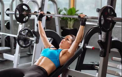 bench press is one of the arm exercises for women