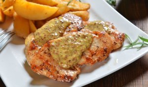 Chicken with mustard sauce