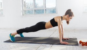 Woman doing push-ups