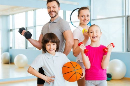 Exercising as a family is an excellent way to build family ties.