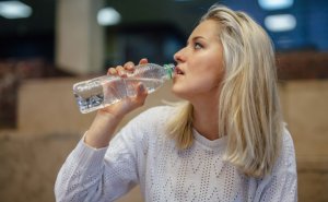 Woman drinking water