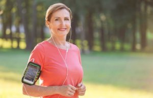 Woman exercising outdoors