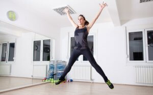 Woman jumping
