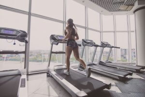 Woman on treadmill