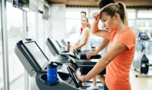 Woman on treadmill